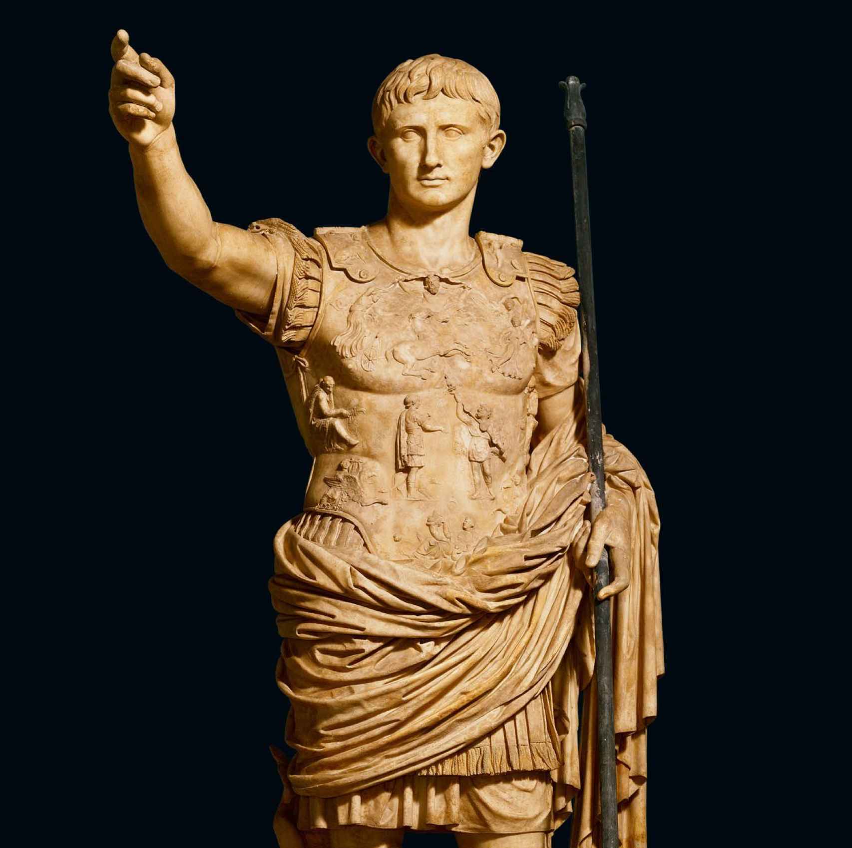 Una estatua del emperador Augusto.