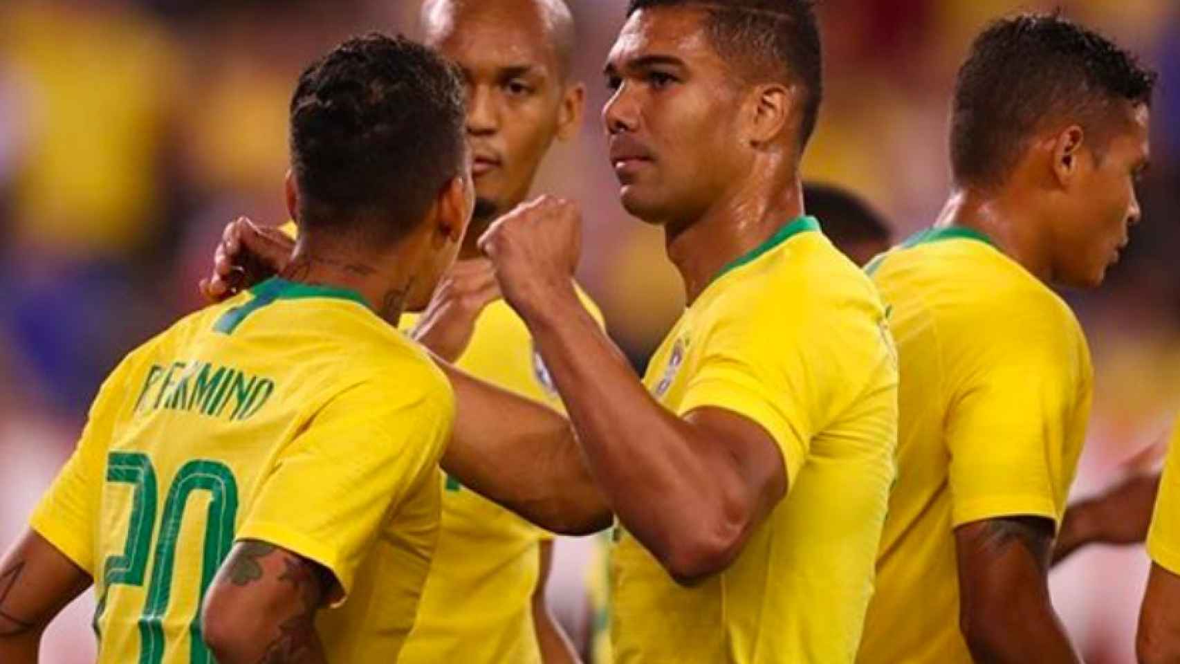 Casemiro celebra un gol de Brasil. Foto: Instagram (@Casemiro)