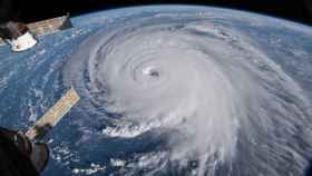 El huracán Florence visto desde una cámara en la Estación Espacial Internacional.