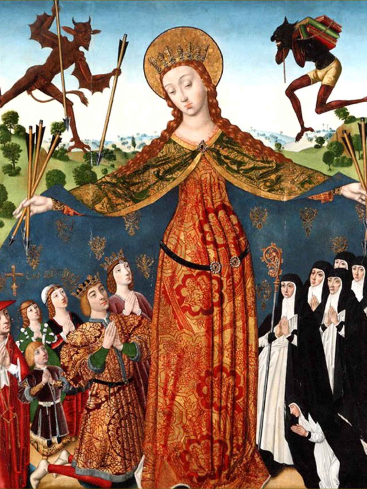 'La Virgen de la Misericordia con los Reyes Católicos y su familia', obra de Diego de la Cruz.