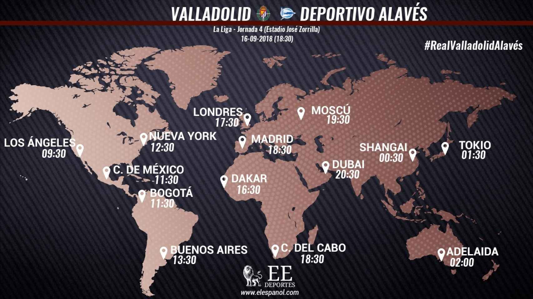 Horario del Valladolid - Alavés