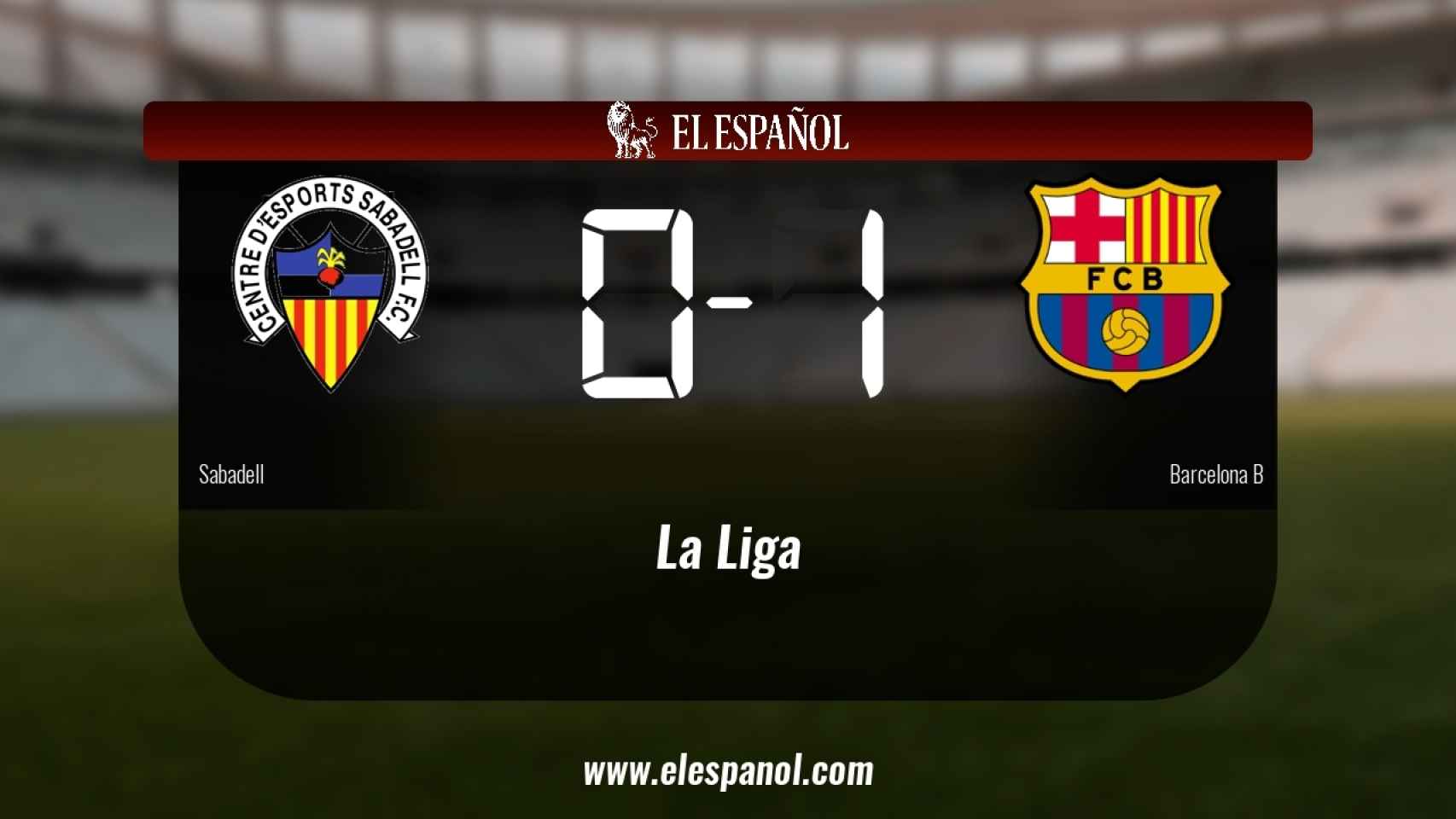 El Sabadell cae derrotado ante el Barcelona B (0-1)