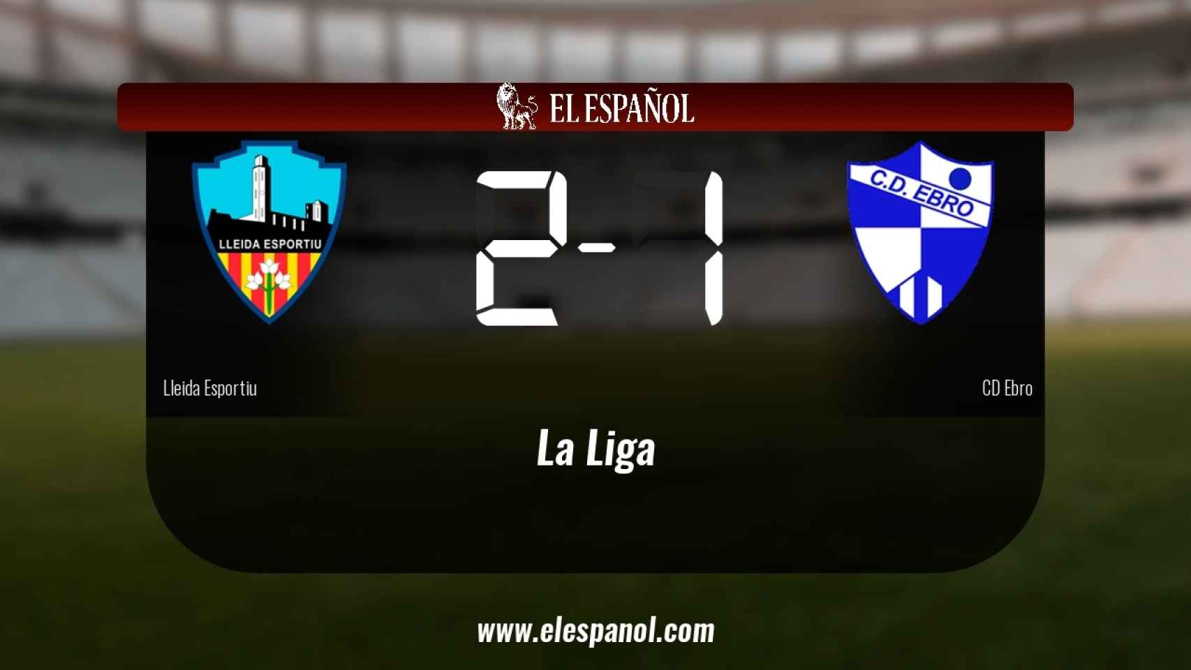 El Lleida Esportiu derrotó al Ebro por 2-1