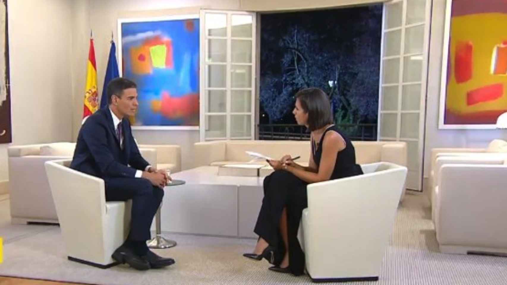 Pedro Sánchez, durante la entrevista en LaSexta.