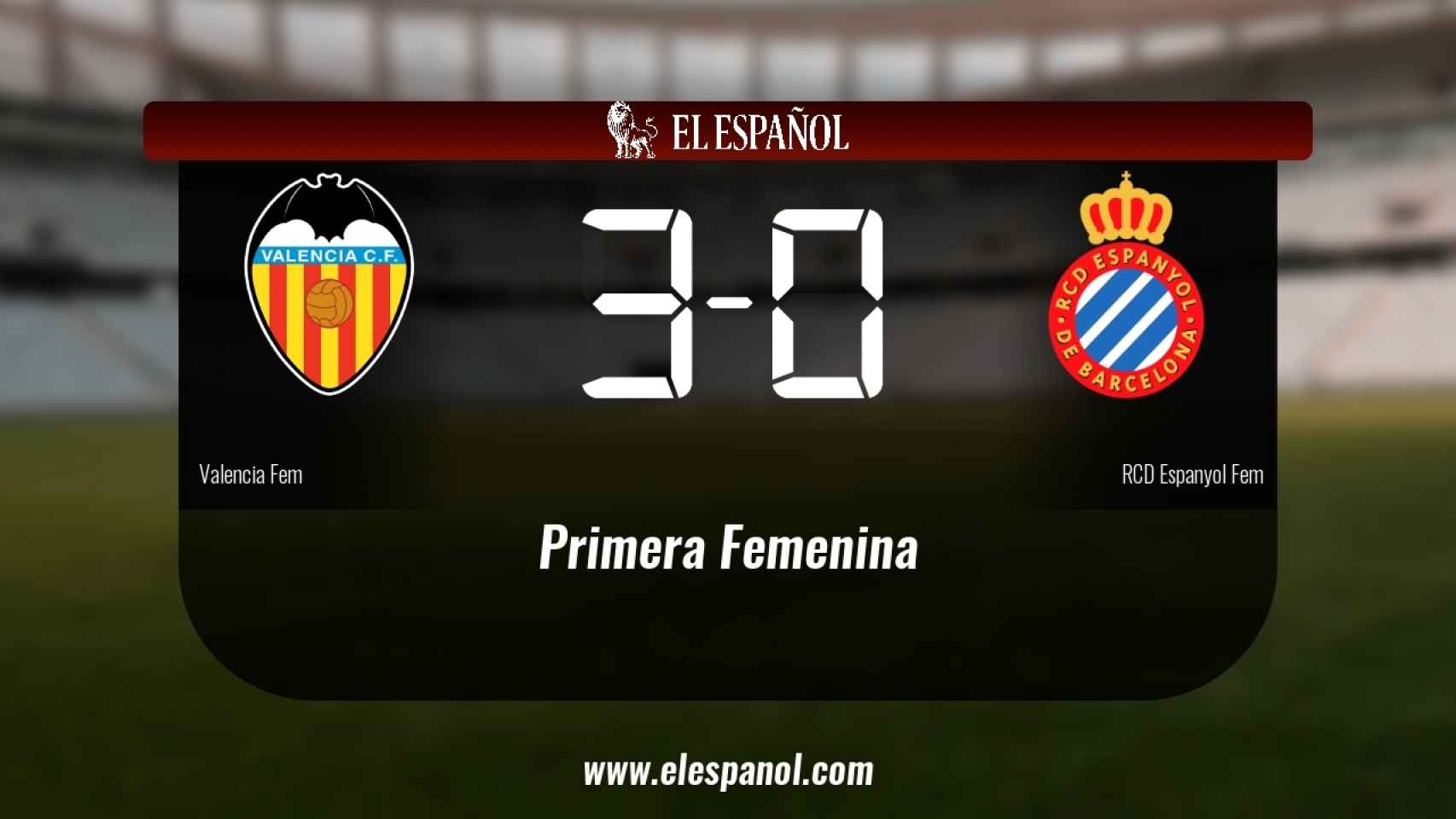 El Valencia Femenino ganó en casa al Espanyol