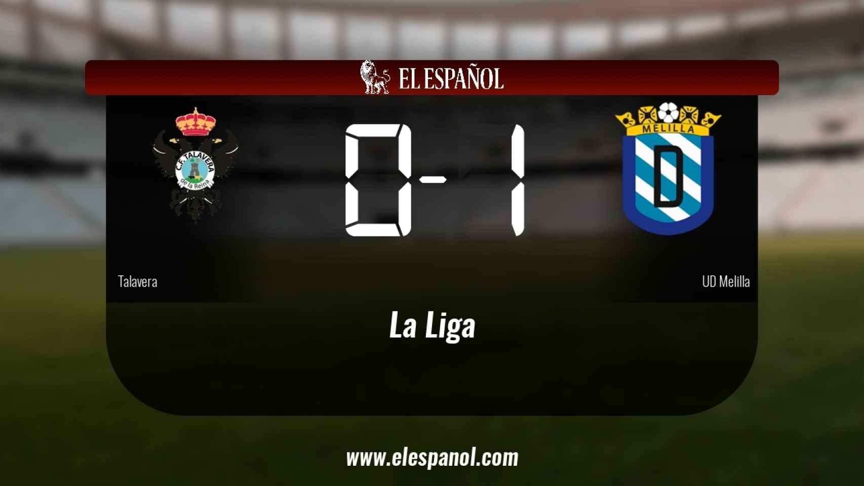 El Melilla derrotó al Talavera de la Reina por 0-1