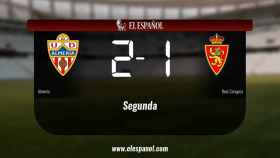 El Almería derrotó al Real Zaragoza por 2-1