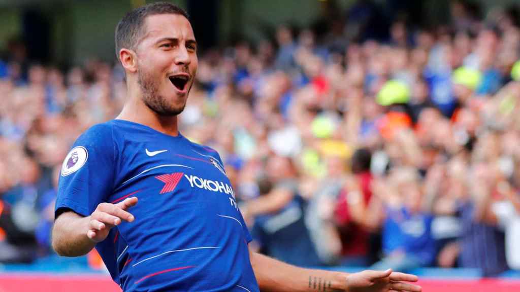 Hazard celebra un gol el Chelsea