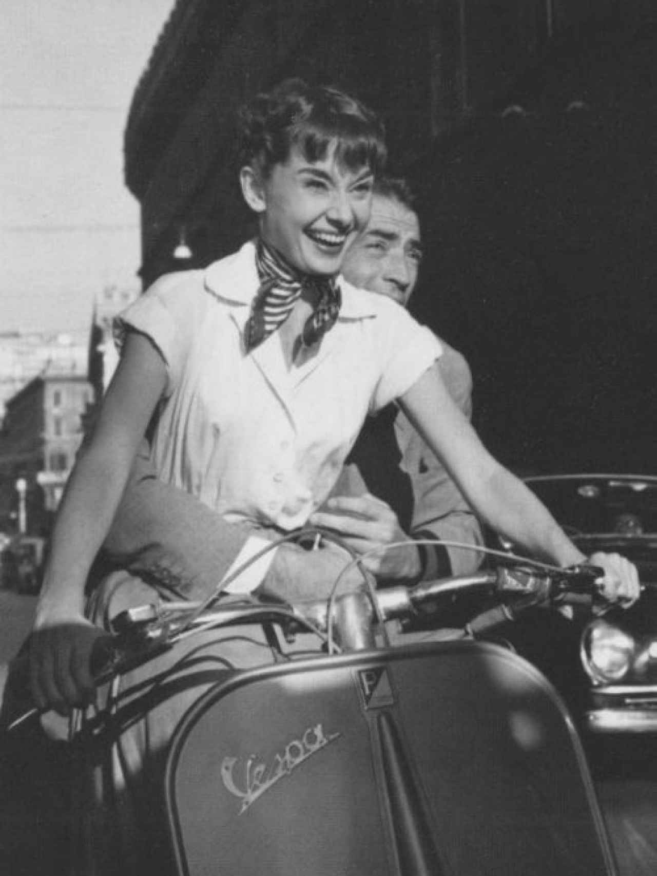 Audrey Hepburn en la película 'Vacaciones en Roma'.