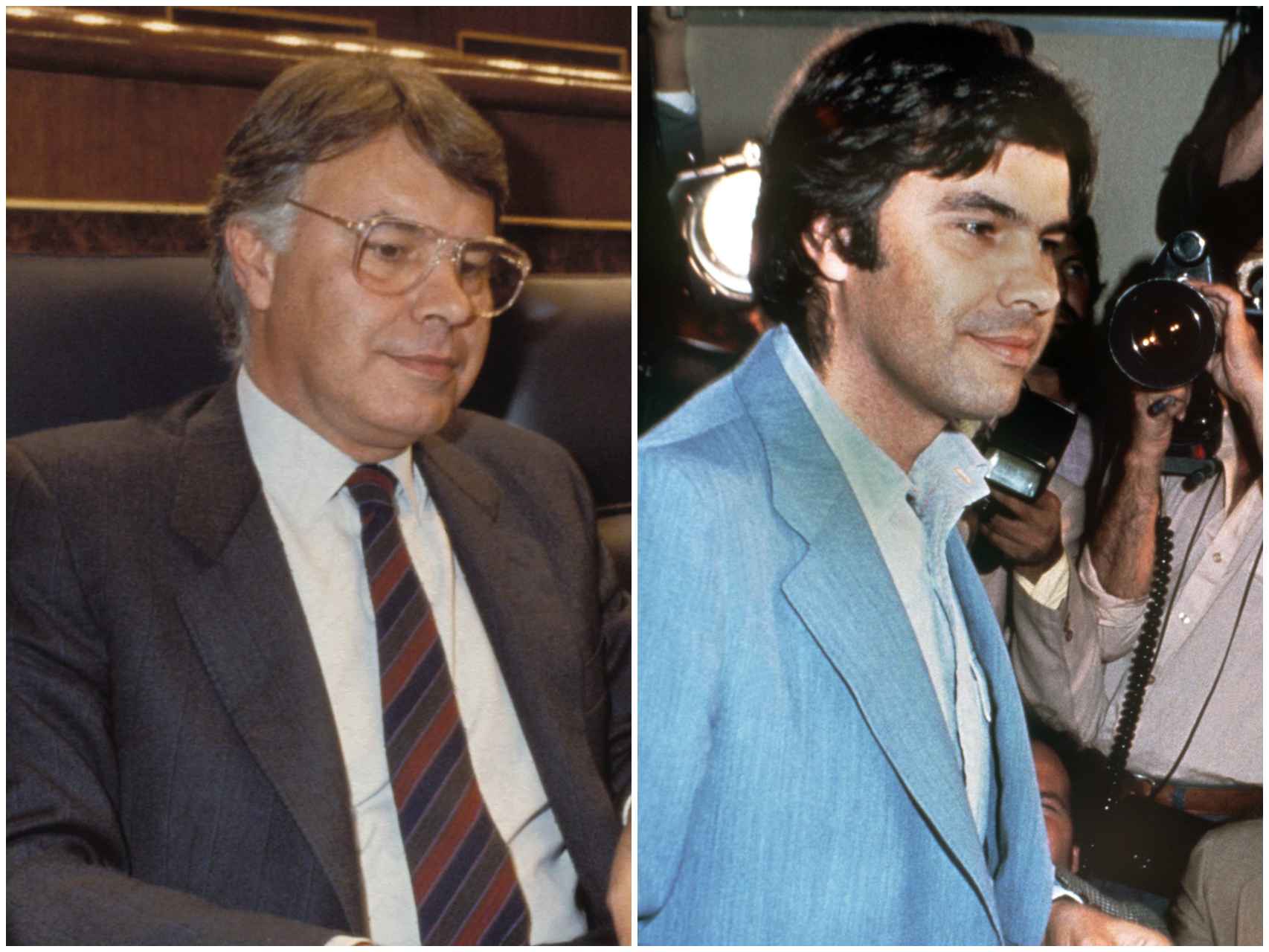 A la izquierda Felipe en 1990. A la derecha, en una imagen de 1990.