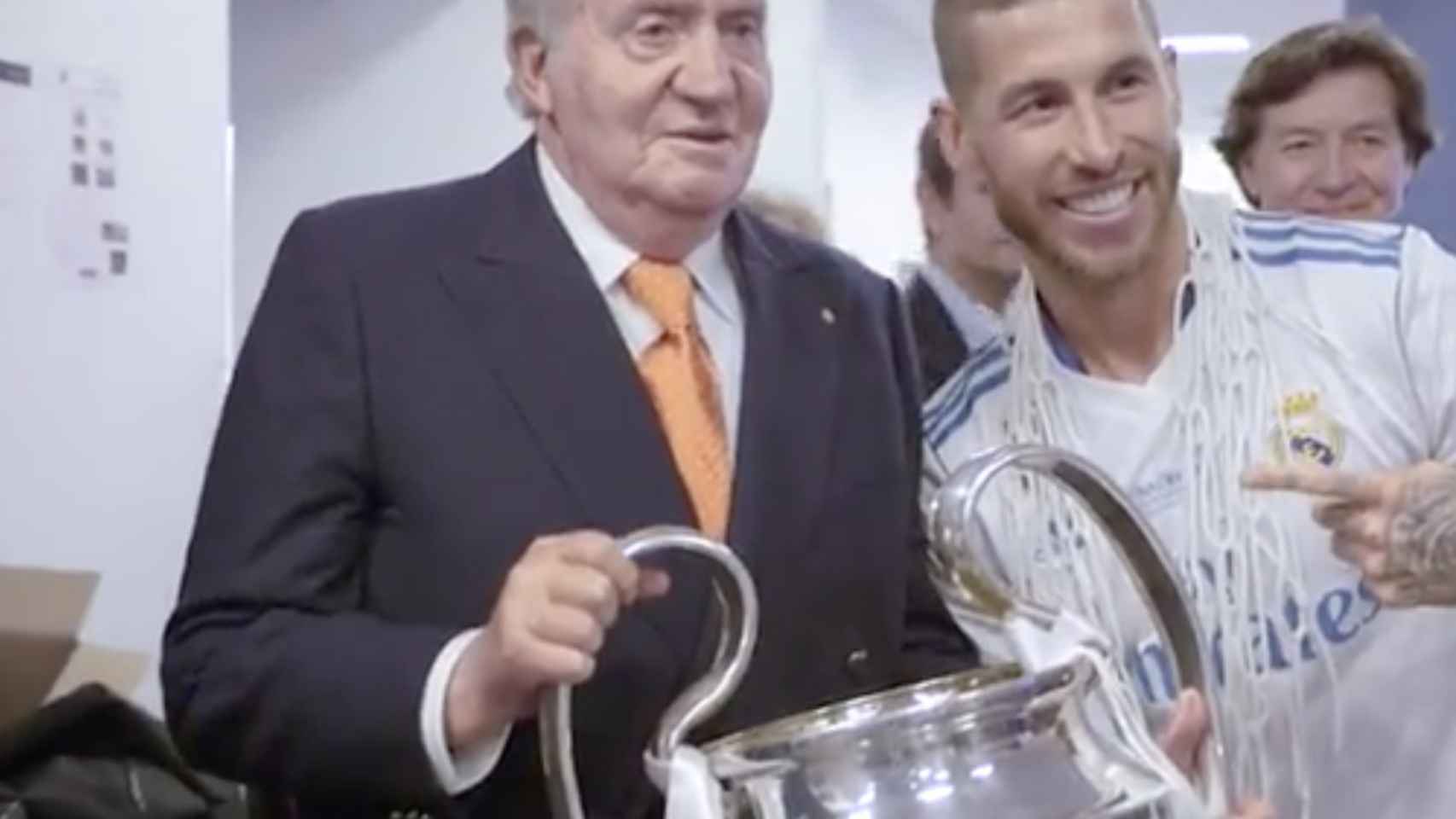 Juan Carlos I en la fiesta del Real Madrid
