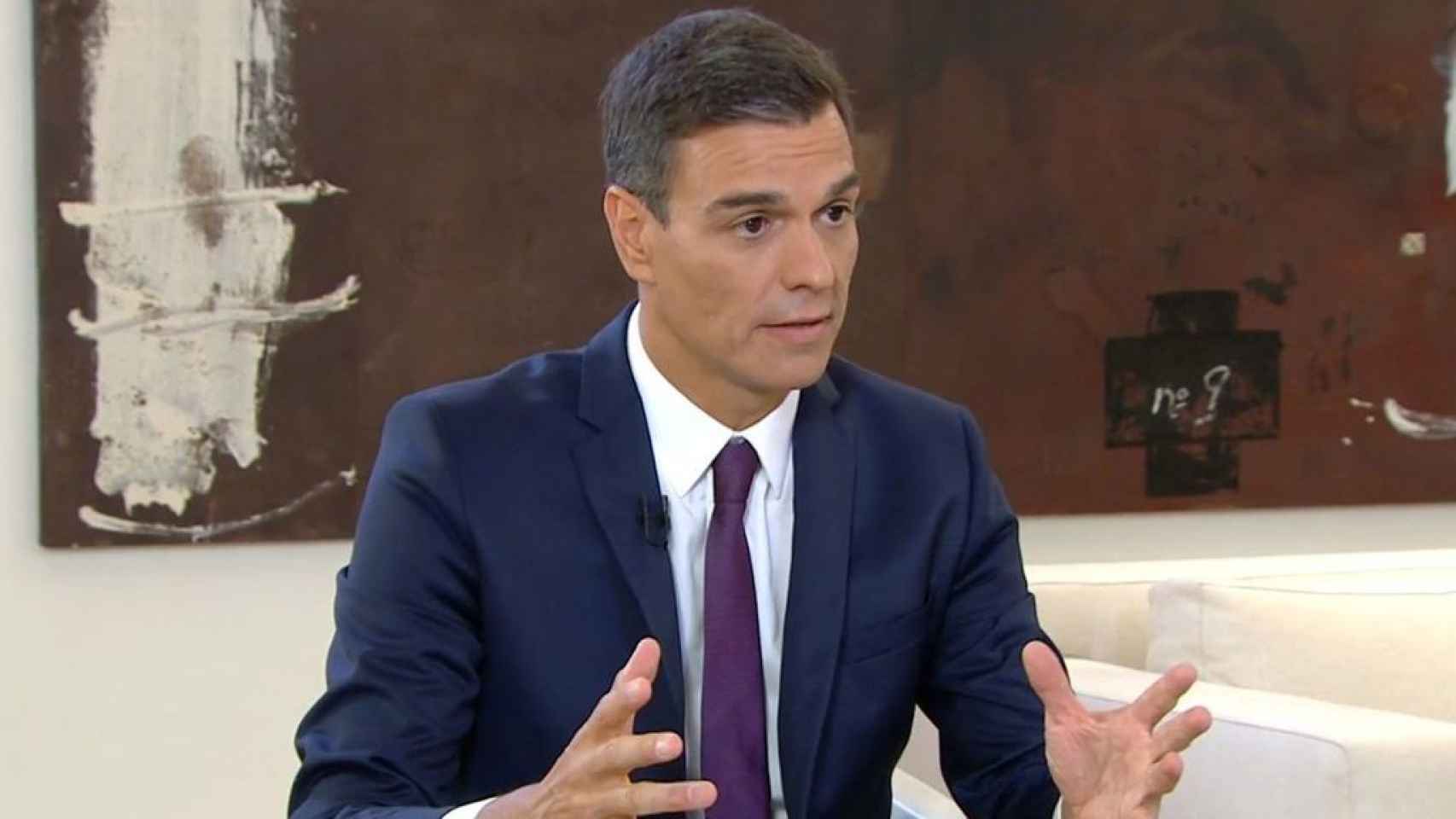 Pedro Sánchez, durante la entrevista en LaSexta.