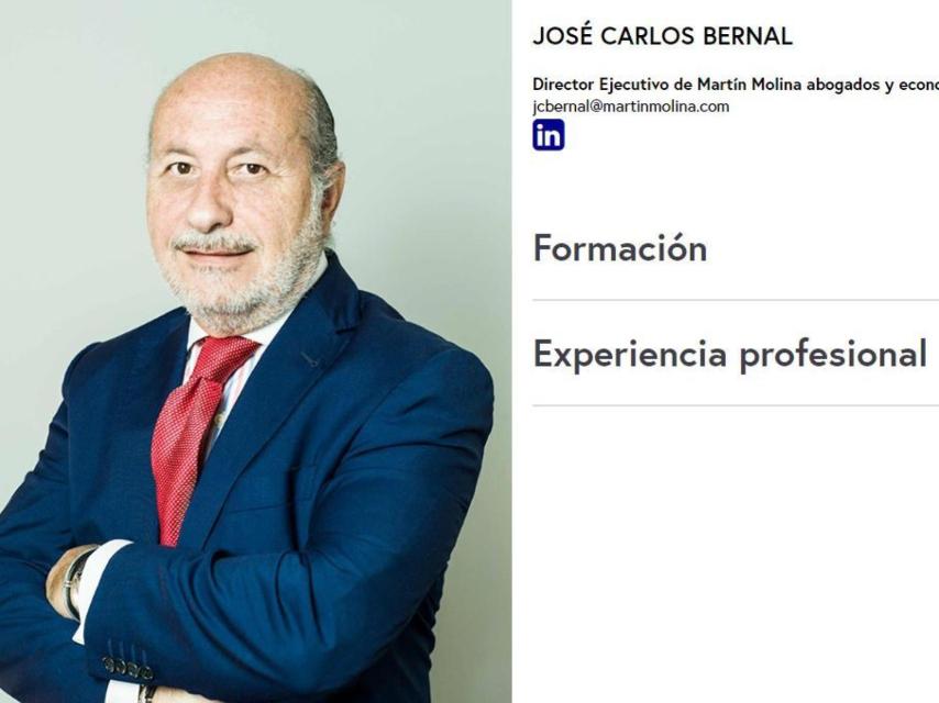 Captura de la página web del bufete.