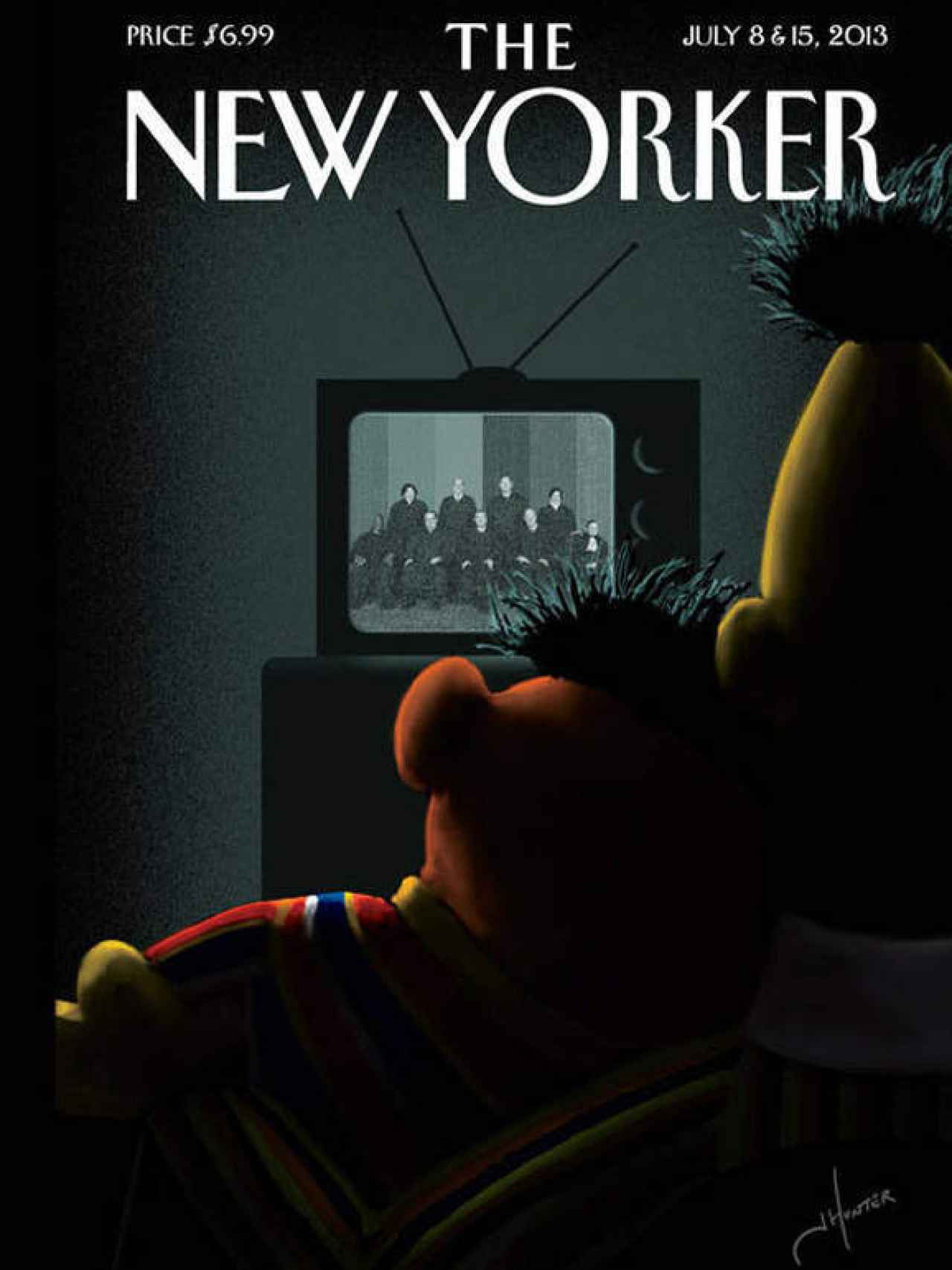 La portada que The New Yorker les dedicó a Epi y Blas en favor del amor homosexual.