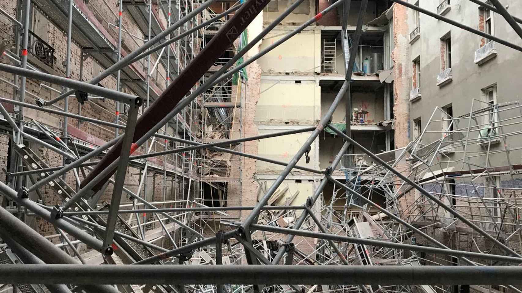 Así ha quedado el edificio tras el accidente