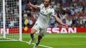 Bale celebrando su gol ante la Roma