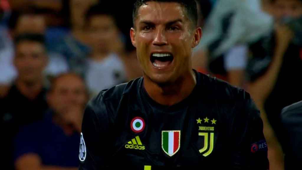 Cristiano Ronaldo expulsado en su primer partido en Champions con la Juve