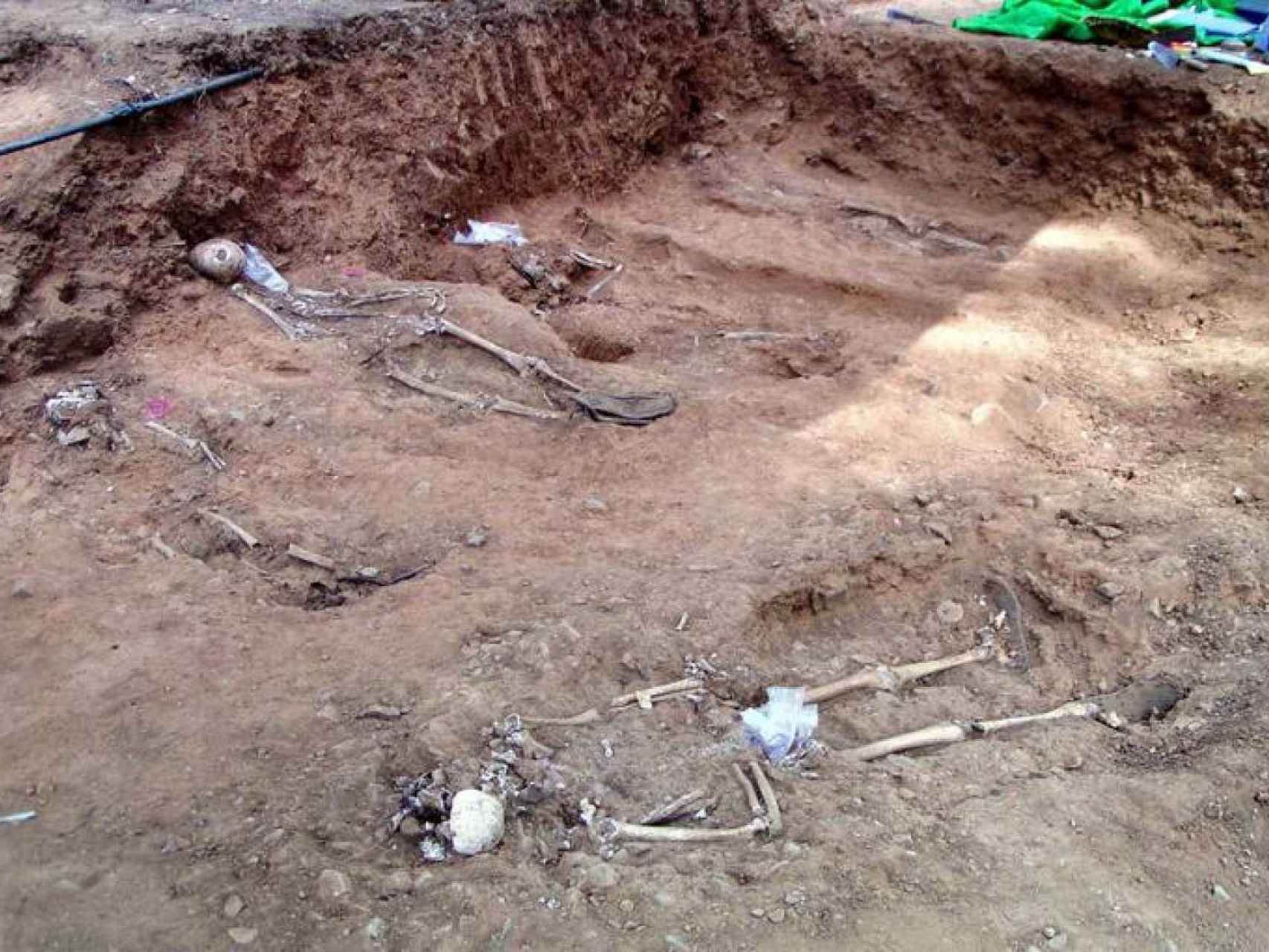 Fosa común excavada en Sevilla.