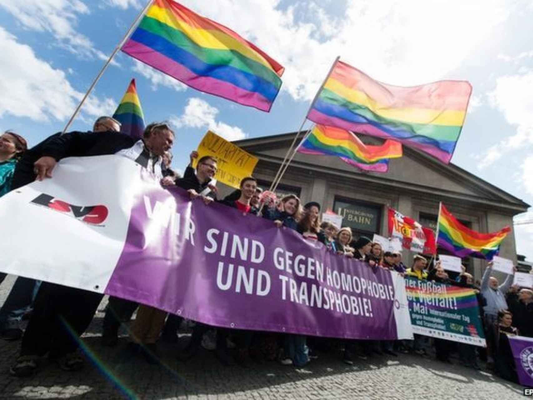 Una manifestación por los derechos LGTBI en Alemania.