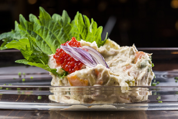 Ensaladilla de verano con mayonesa de wasabi,Taberneros