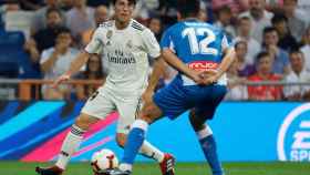 Odriozola, en su debut con el Real Madrid en partido oficial