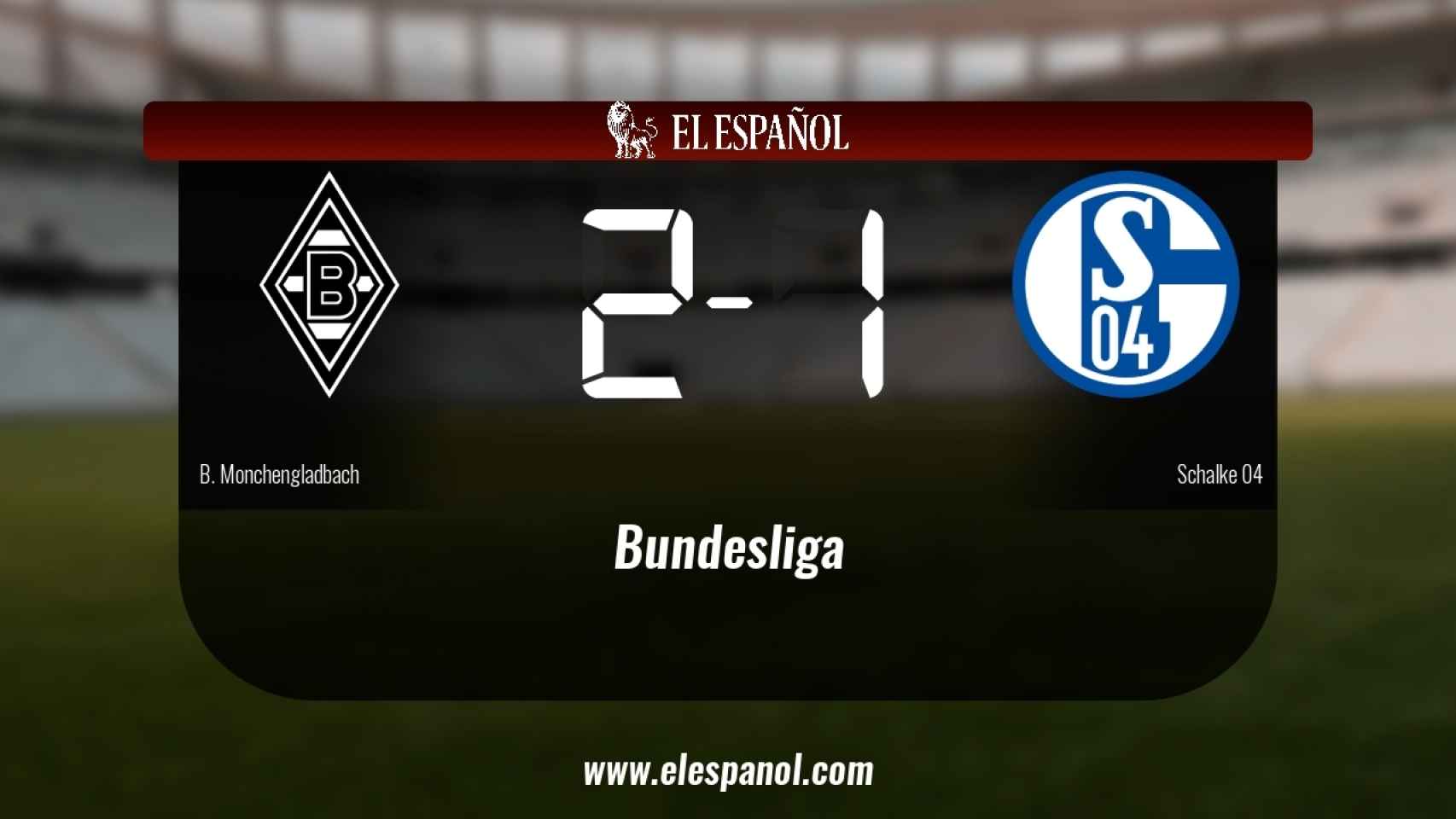 Victoria 2-1 del Borussia Monchengladbach frente al Schalke 04