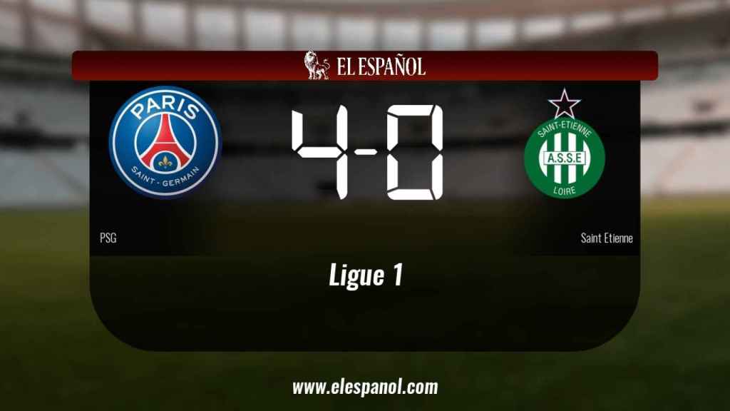 Triunfo del PSG por 4-0 frente al Saint Etienne