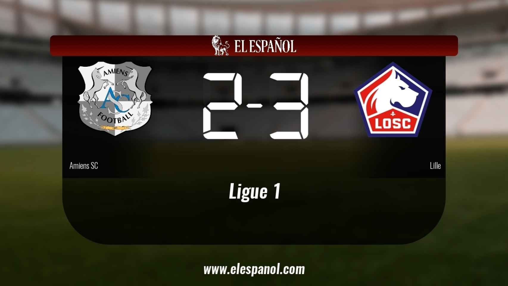 El Amiens SC cae derrotado frente al Lille (2-3)