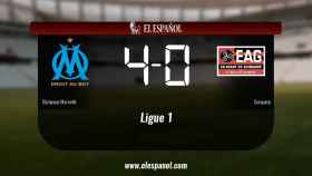 El Olympique Marseille derrota en casa al Guingamp por 4-0