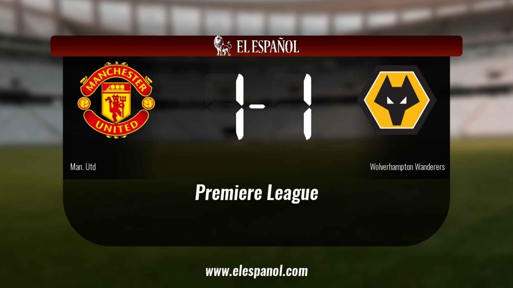 El Manchester United y el Wolverhampton Wanderers empatan (1-1)