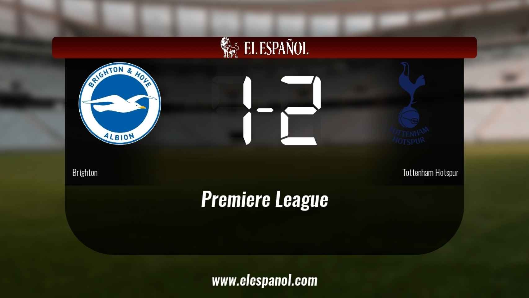 El Brighton and Hove Albion cae derrotado frente al Tottenham Hotspur por 1-2