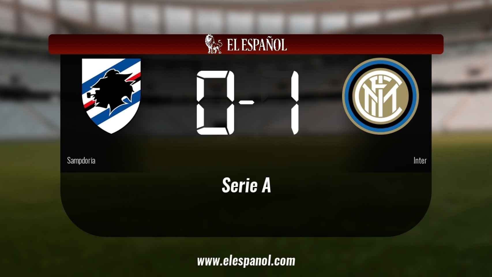 La Sampdoria cae derrotado ante el Inter (0-1)