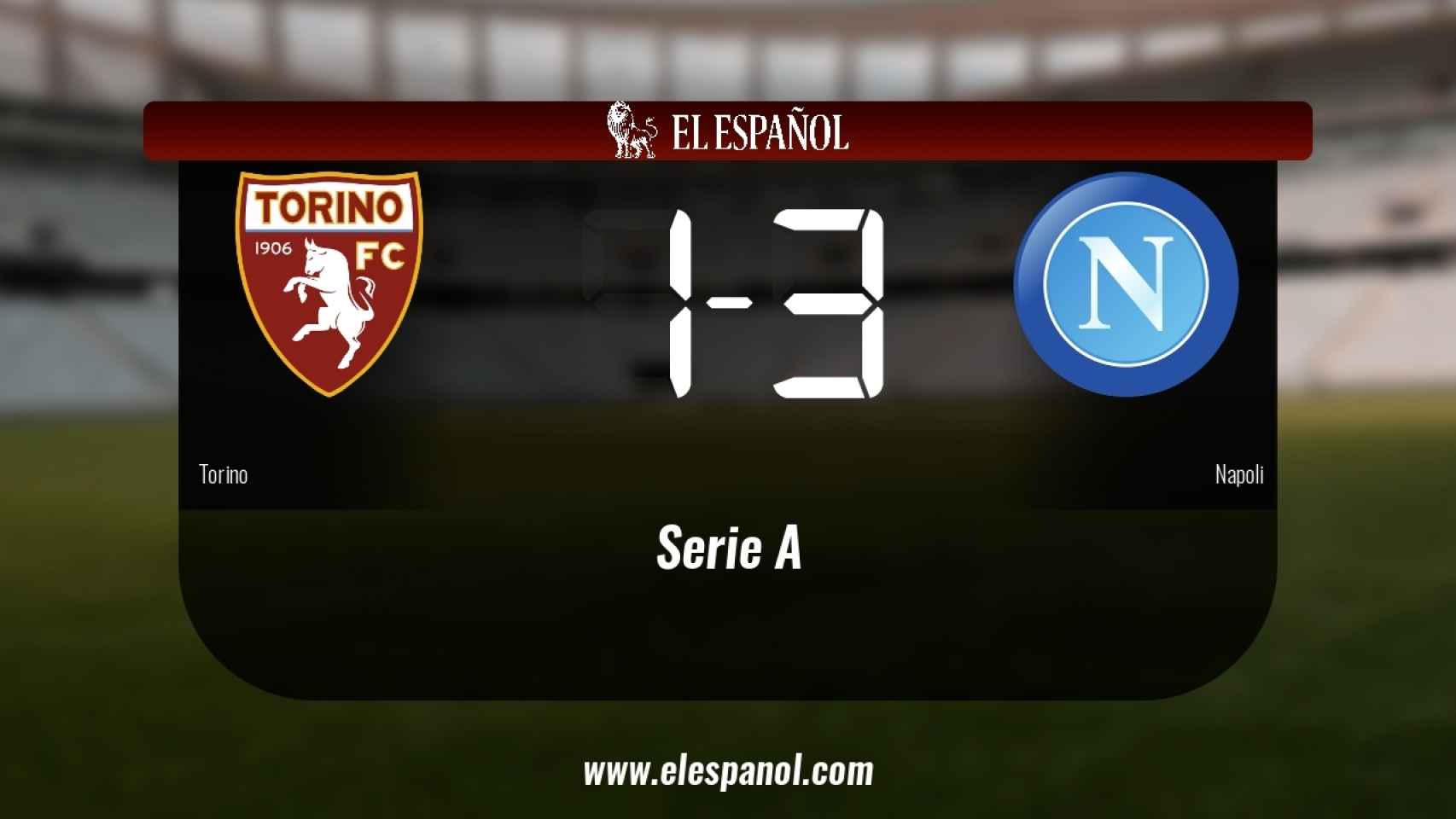 El Nápoles vence por 1-3 al Torino