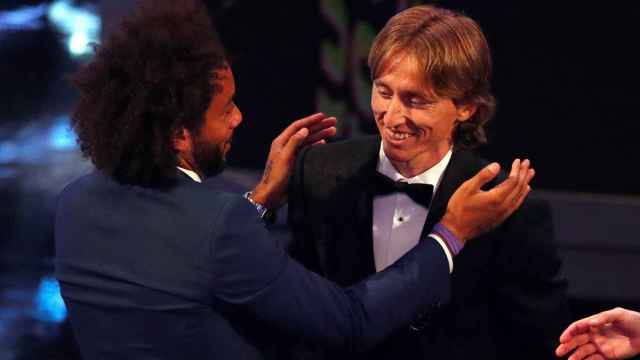 Marcelo felicita a Modric por haber ganado el premio The Best a mejor jugador