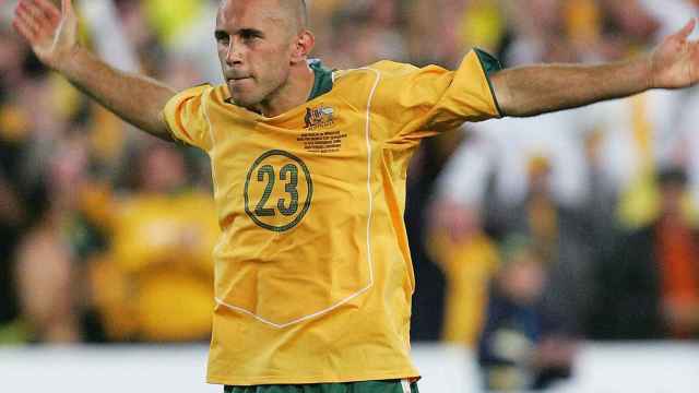 Mark Bresciano con la selección australiana. Foto: socceroos.com.au