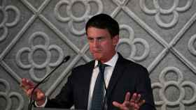 Valls en el acto en el que ha anunciado su candidatura