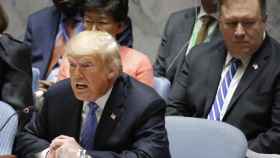 Donald Trump, durante la sesión del Consejo de Seguridad de la ONU.