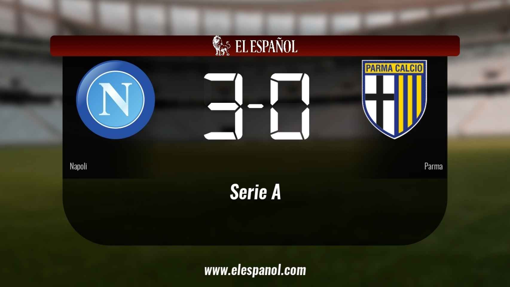 Victoria 3-0 del Nápoles frente al Parma