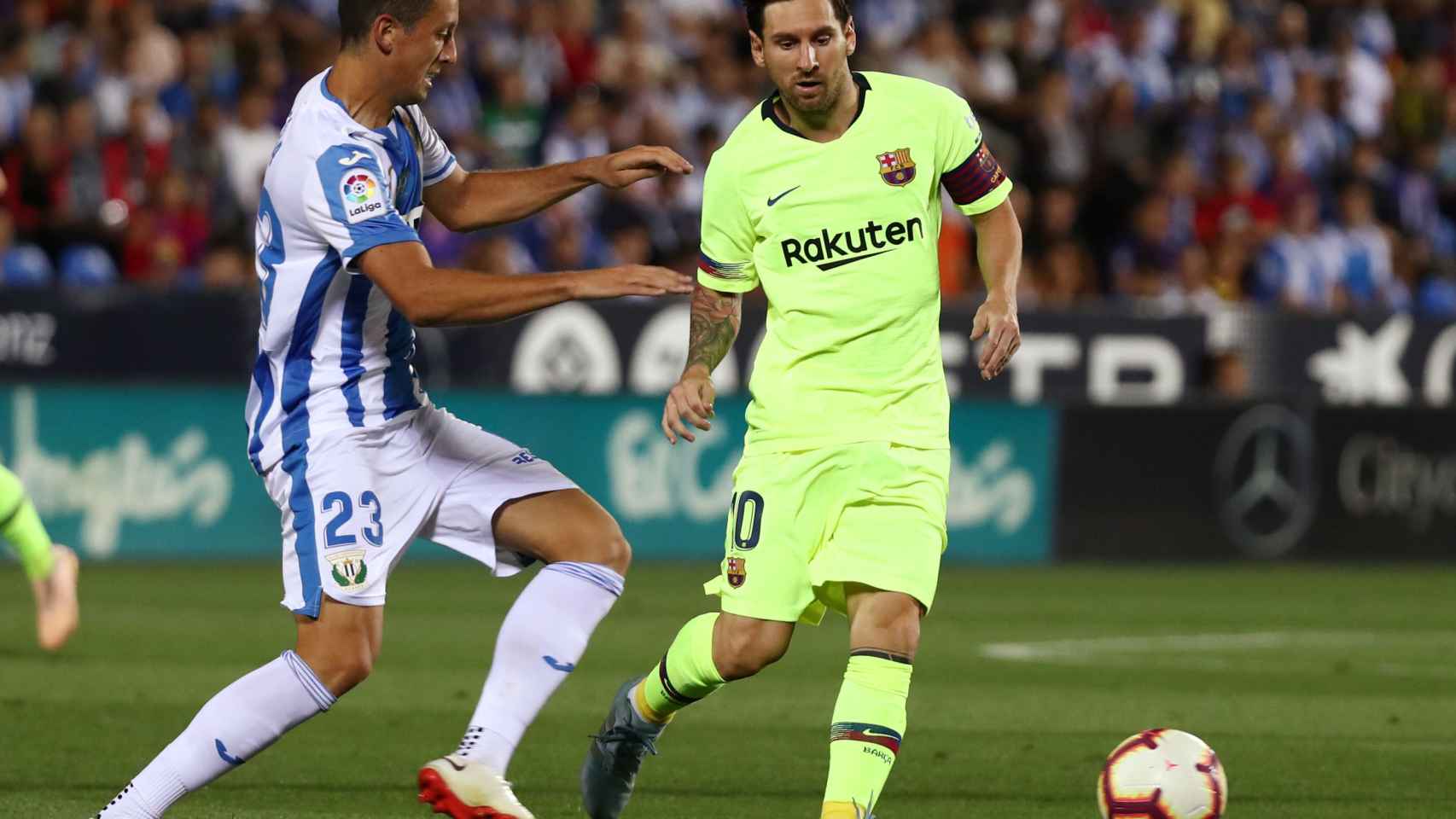 Messi no pudo evitar la derrota en Leganés.