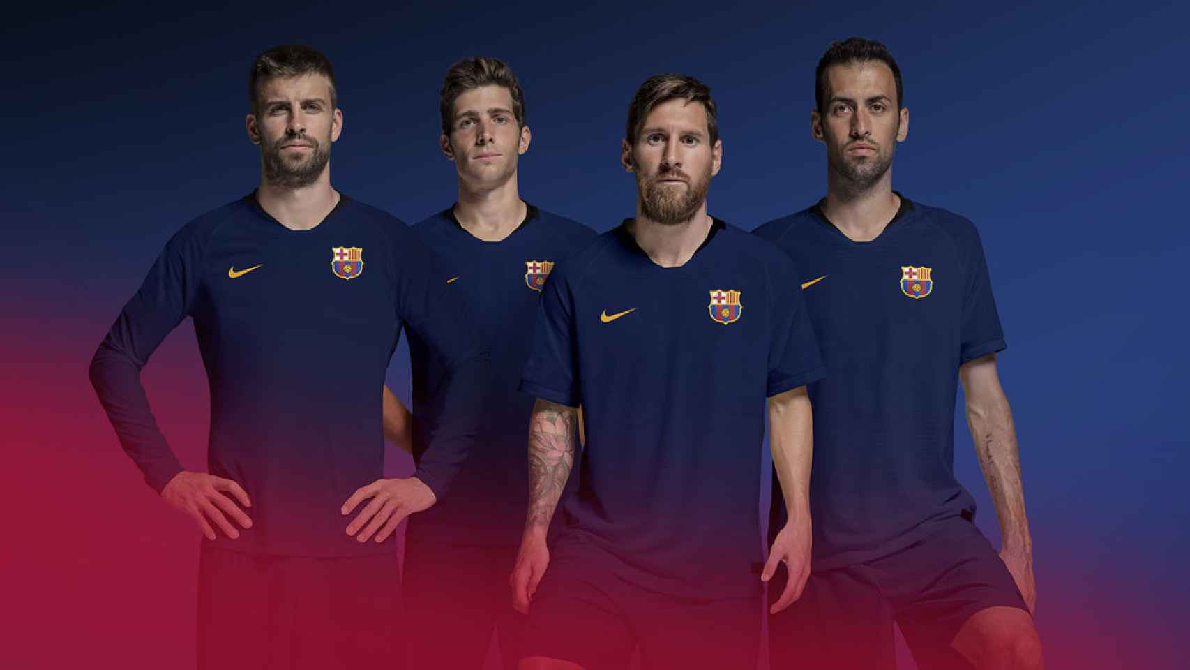 Simulación del nuevo escudo del FC Barcelona en la camiseta