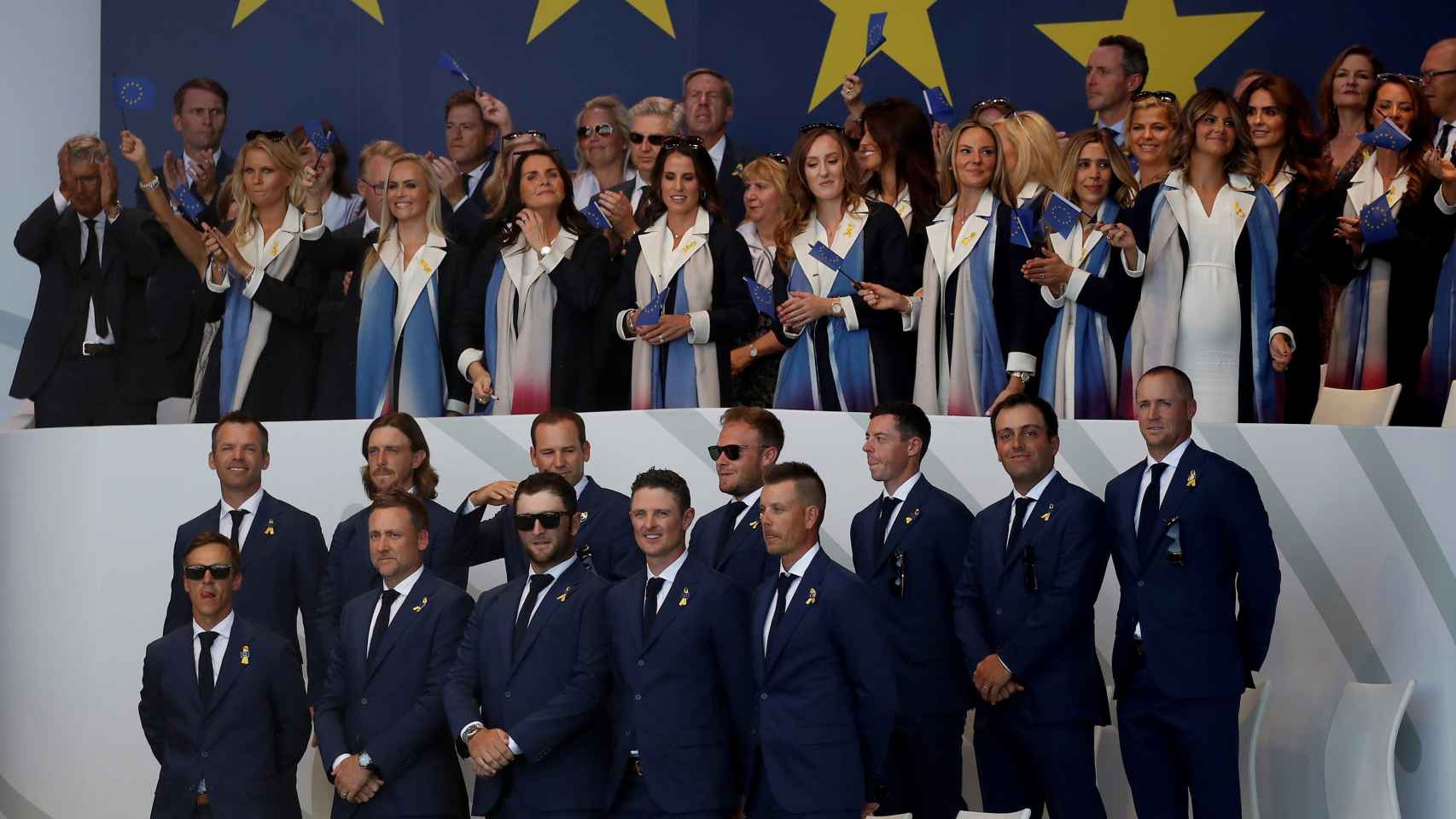 El equipo europeo participa en la ceremonia inaugural de la Ryder Cup 2018