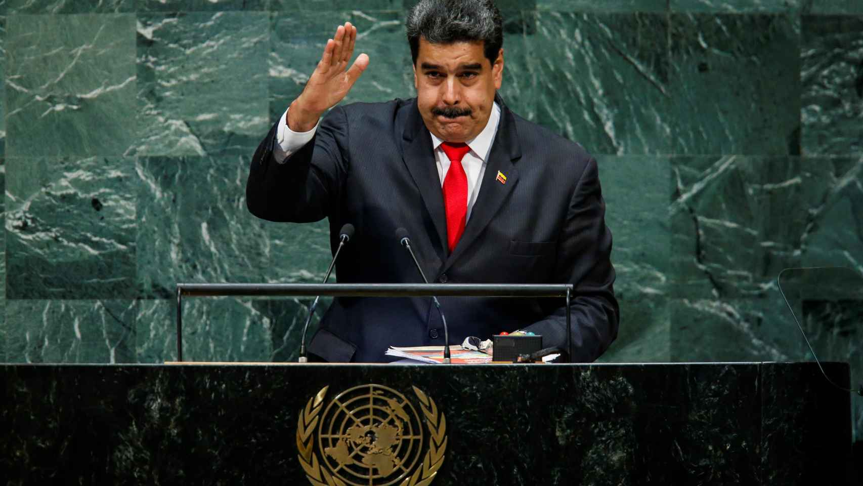 Nicolás Maduro durante su intervención en la ONU.
