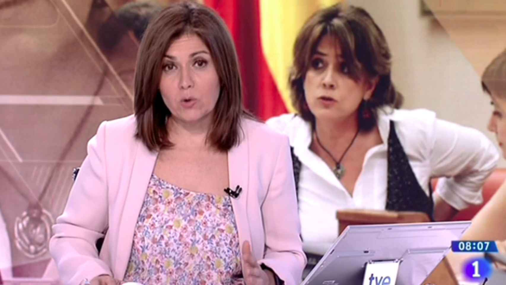 Inma Gómez Lobo en el 'Telediario Matinal'.