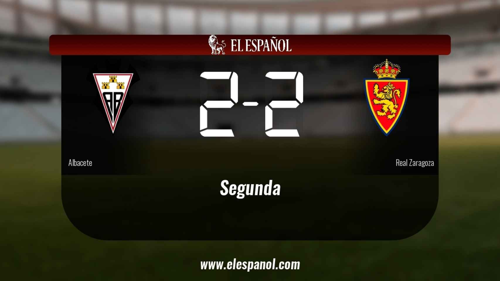 El Albacete y el Real Zaragoza empatan (2-2)
