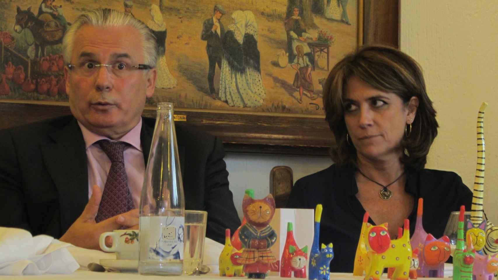 Dolores Delgado y Baltasar Garzón en una comida.