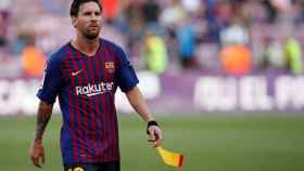 Messi, durante el Barcelona - Athletic