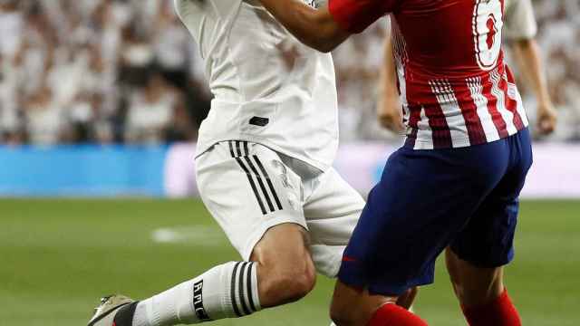 Carvajal y Koke, en el derbi entre el Real Madrid y el Atlético