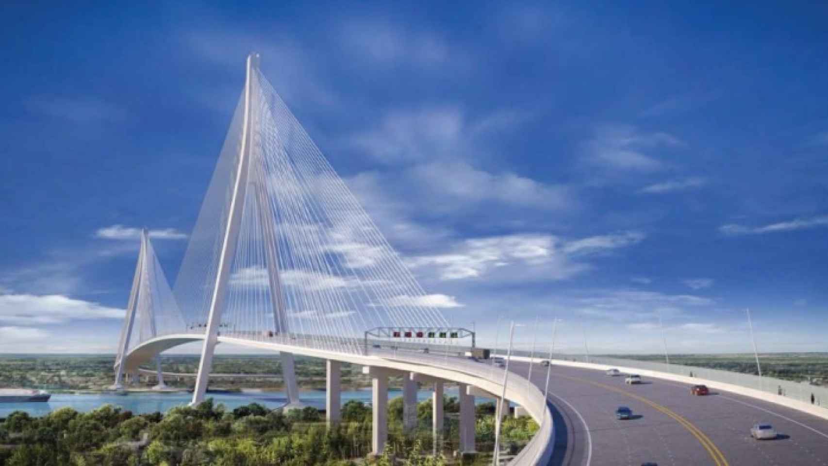 Recreación del puente que va a construir ACS entre Canadá y Estados Unidos.