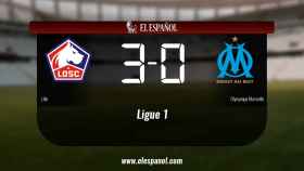 El Lille derrotó al Olympique Marseille por 3-0