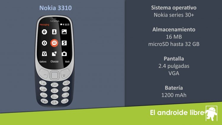 Smartphone - Nokia 3310, 32 MB+32 MB, Azul